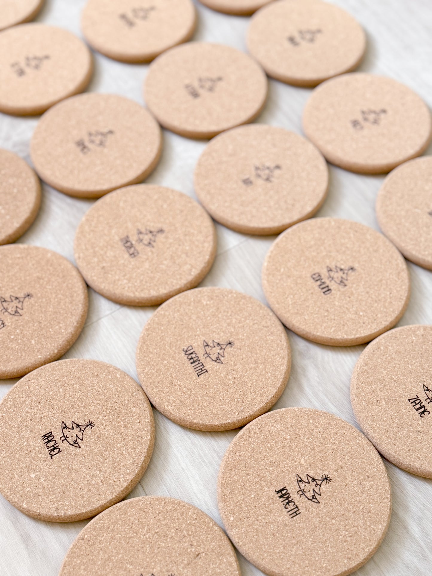 Cork Coasters - Festive Charm