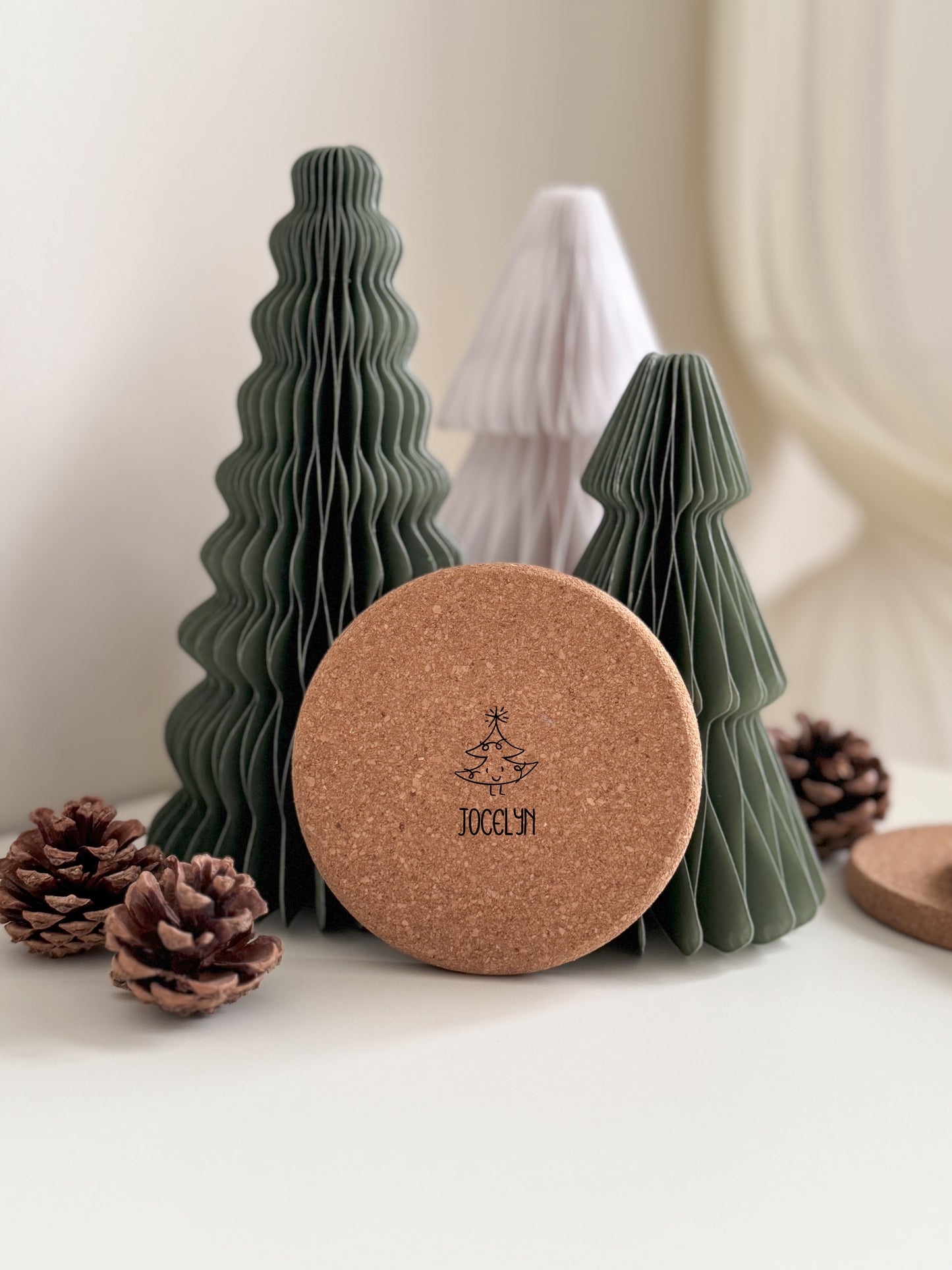 Cork Coasters - Festive Charm