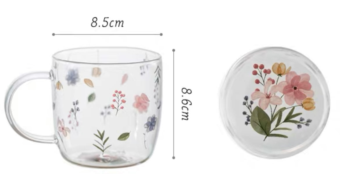 Floral glassware
