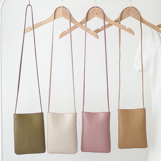 Faux Leather Crossbody Bag