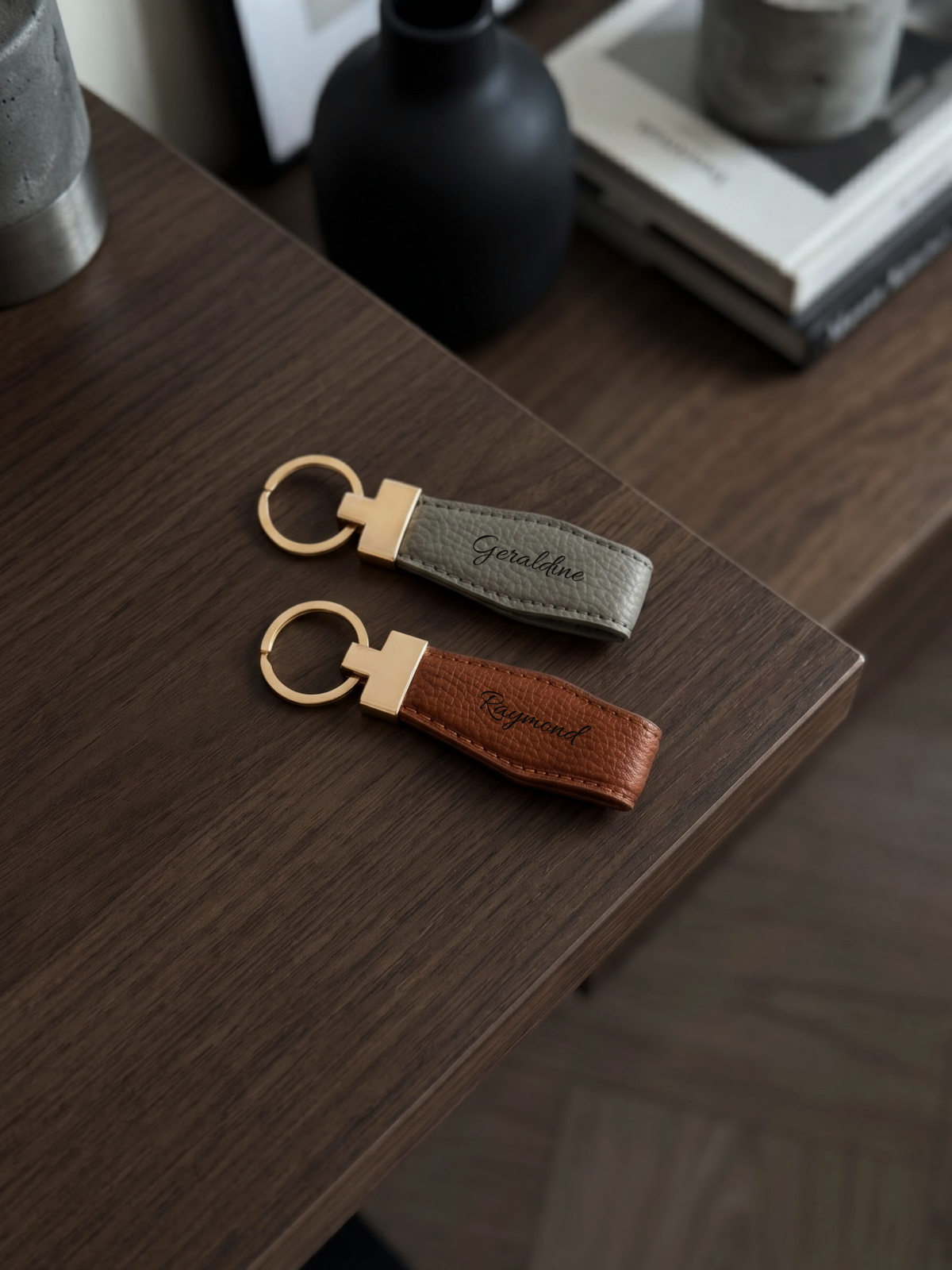 Cowhide Genuine Leather Key Ring