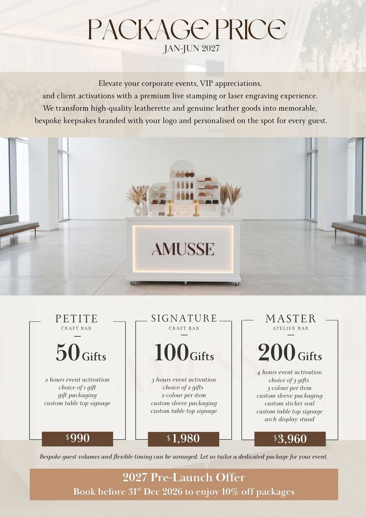 Onsite Personalisation Bar [Hot Stamping / Engraving]