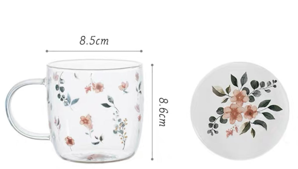 Floral glassware