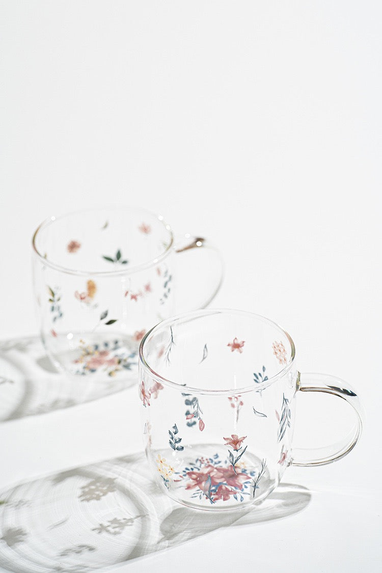 Floral glassware