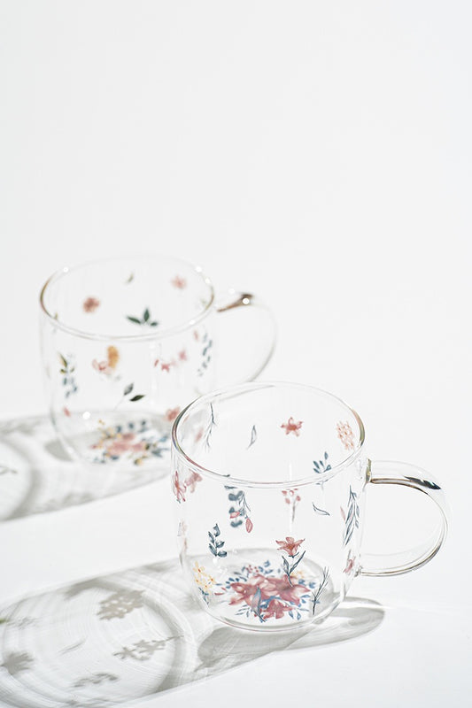 Floral glassware