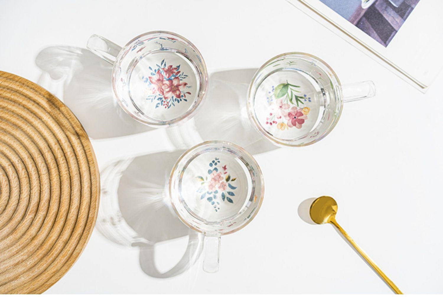 Floral glassware