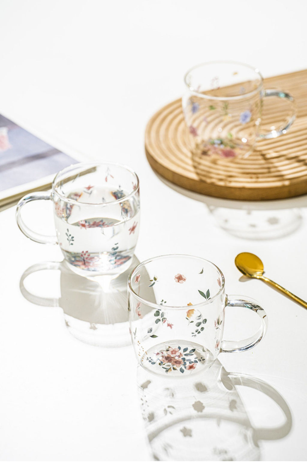 Floral glassware