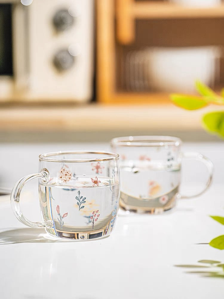 Floral glassware