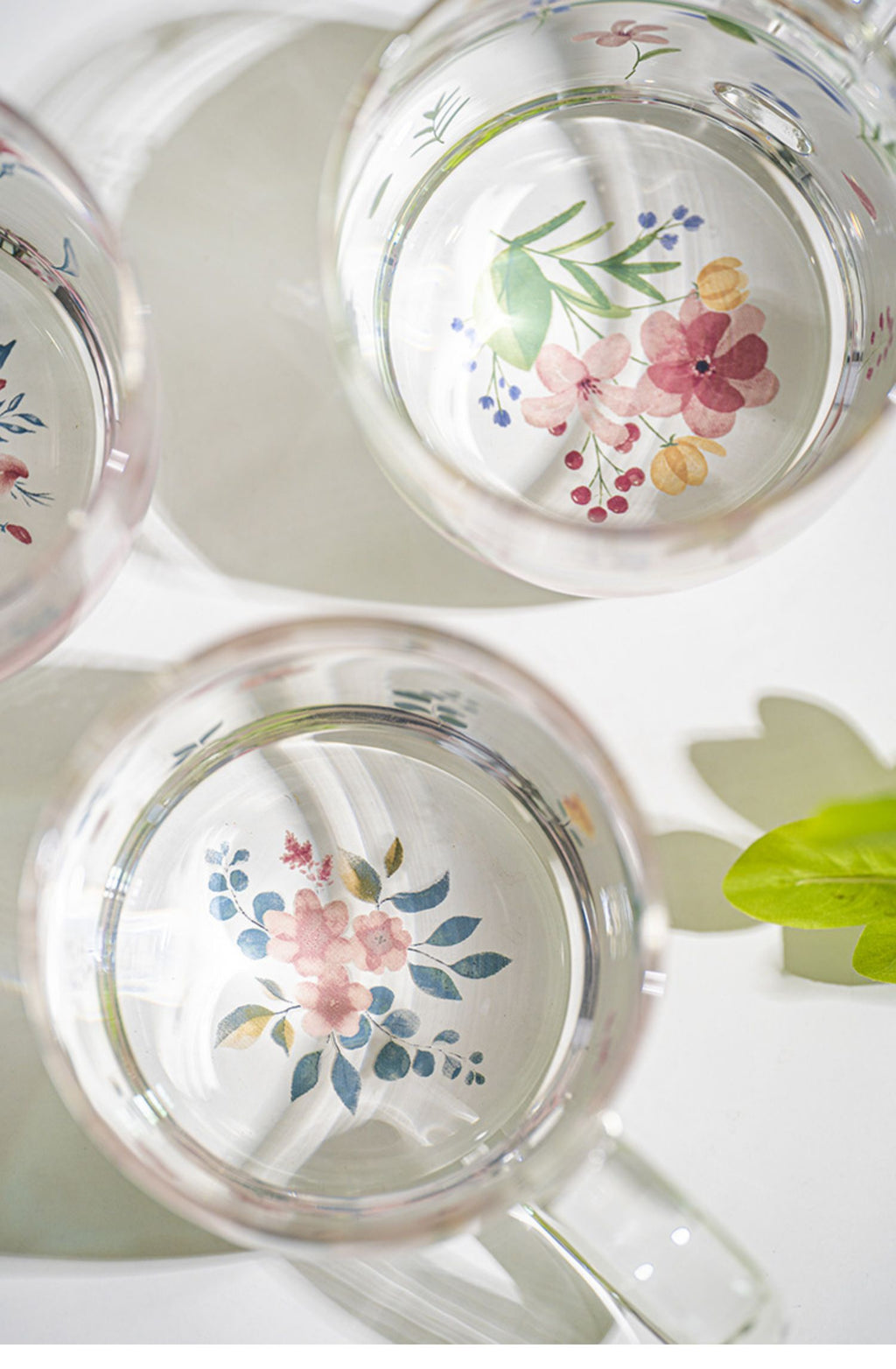 Floral glassware