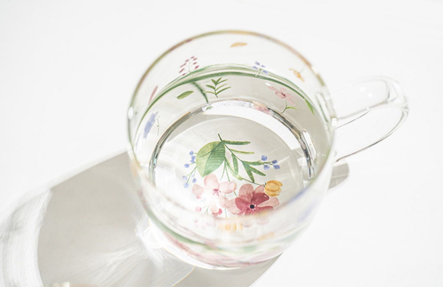 Floral glassware