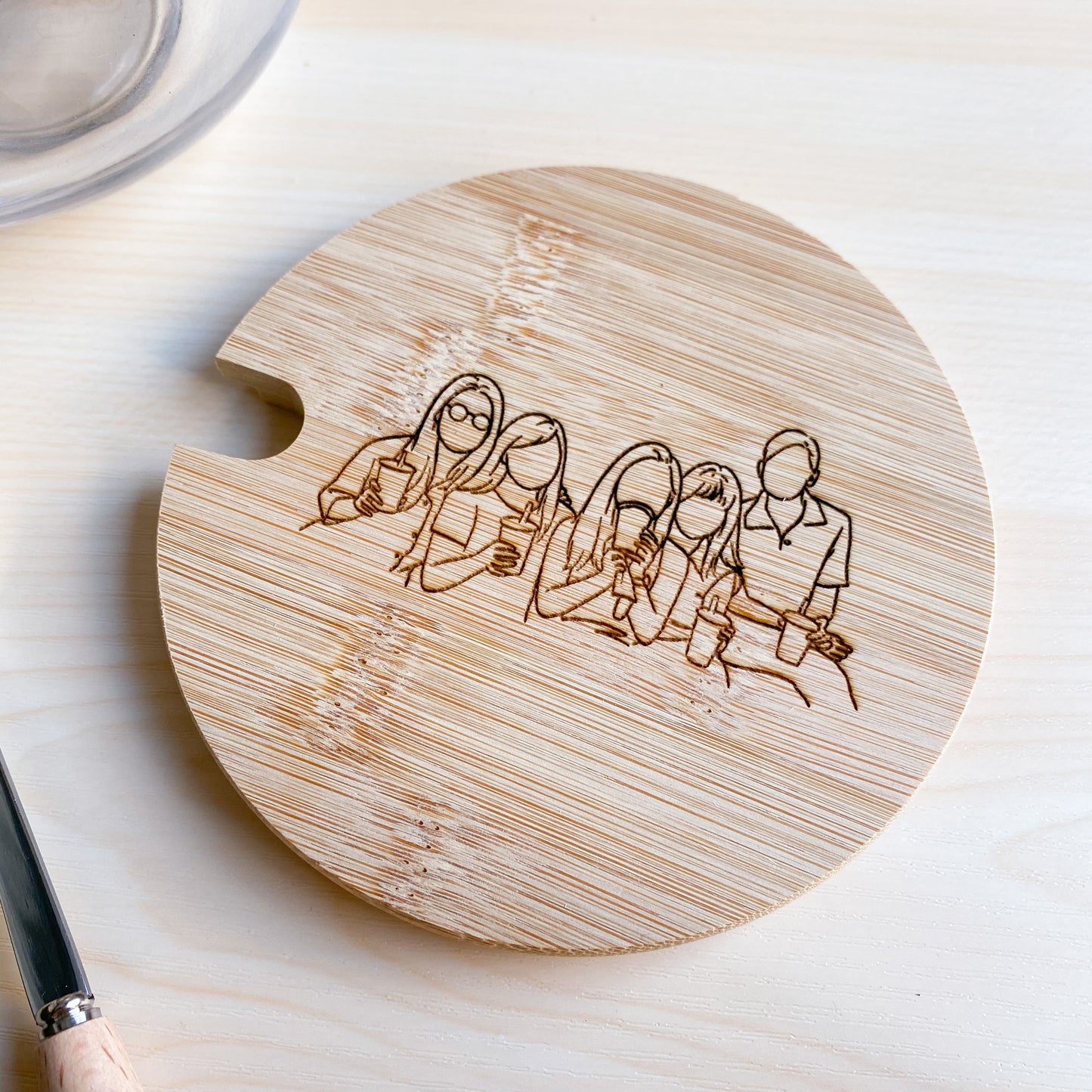 Custom Portrait Wooden Lid Mug