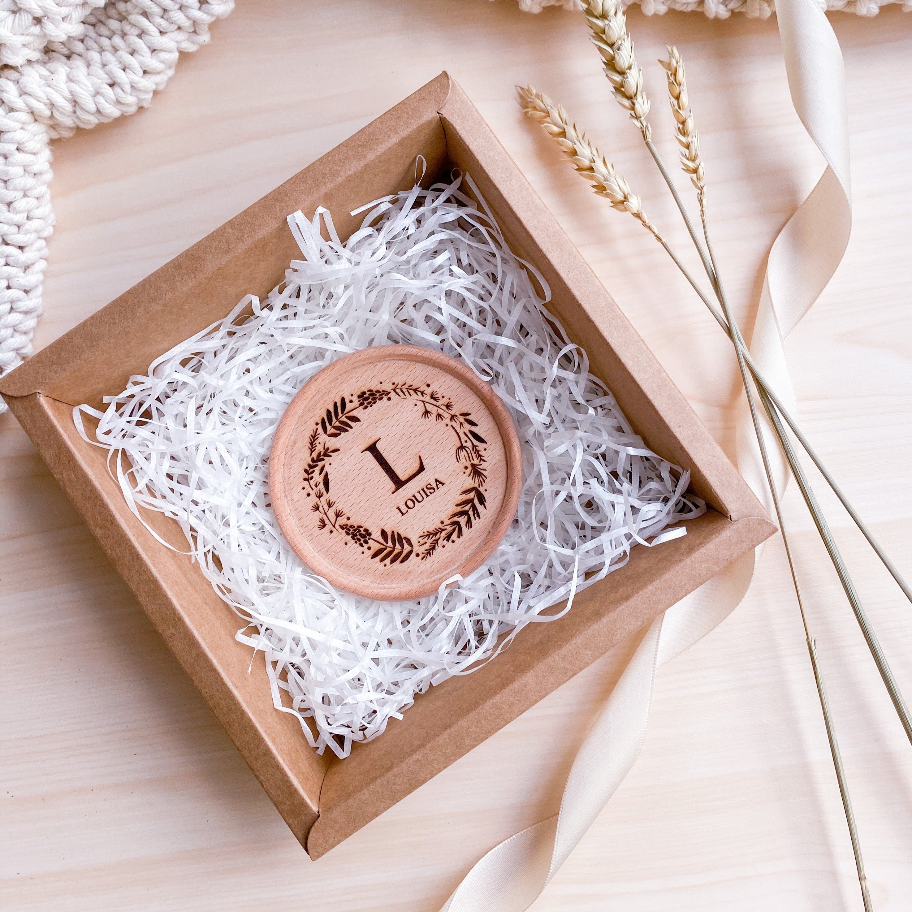 Wood Engraved Coaster [Floral Series 1]