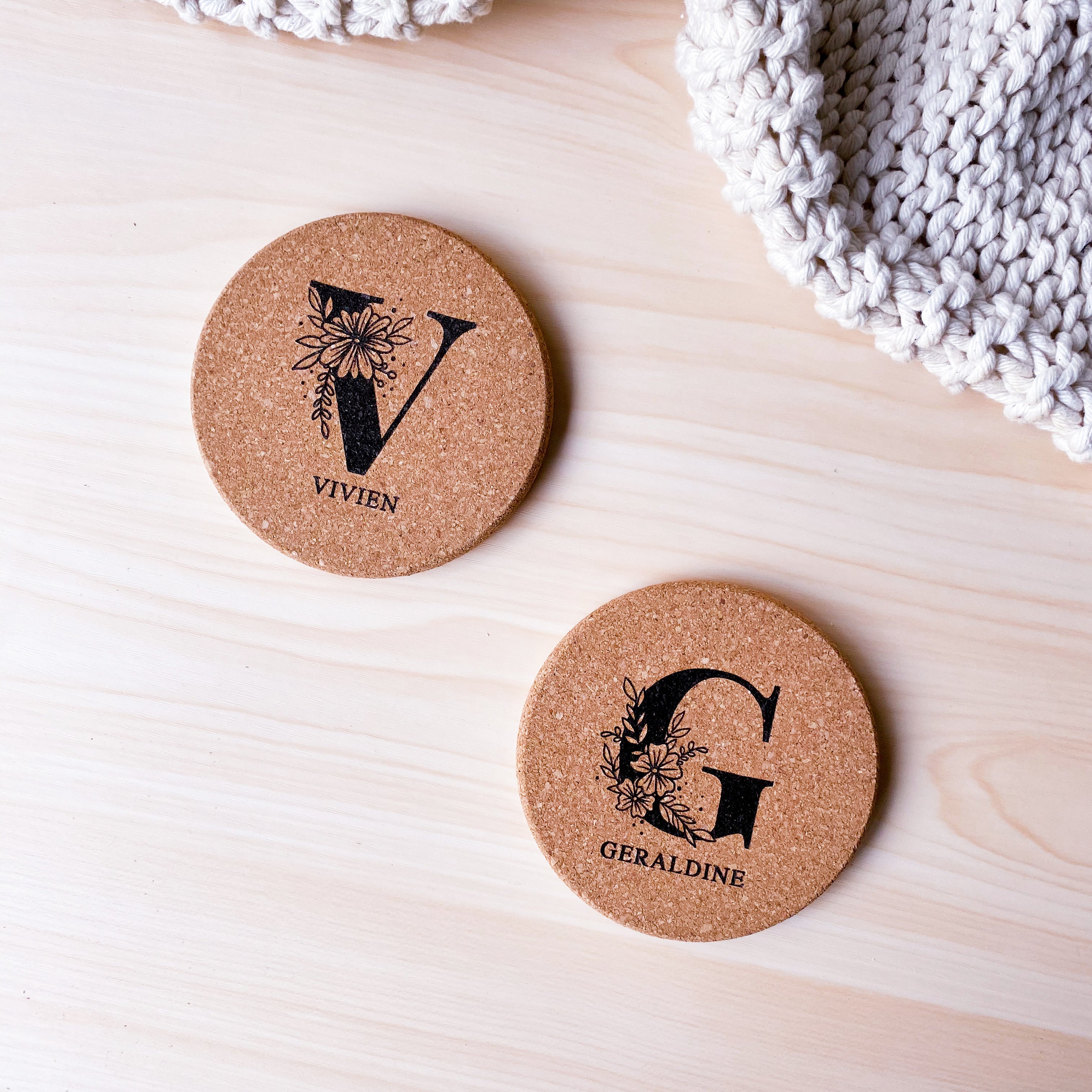 Cork Engraved Coaster