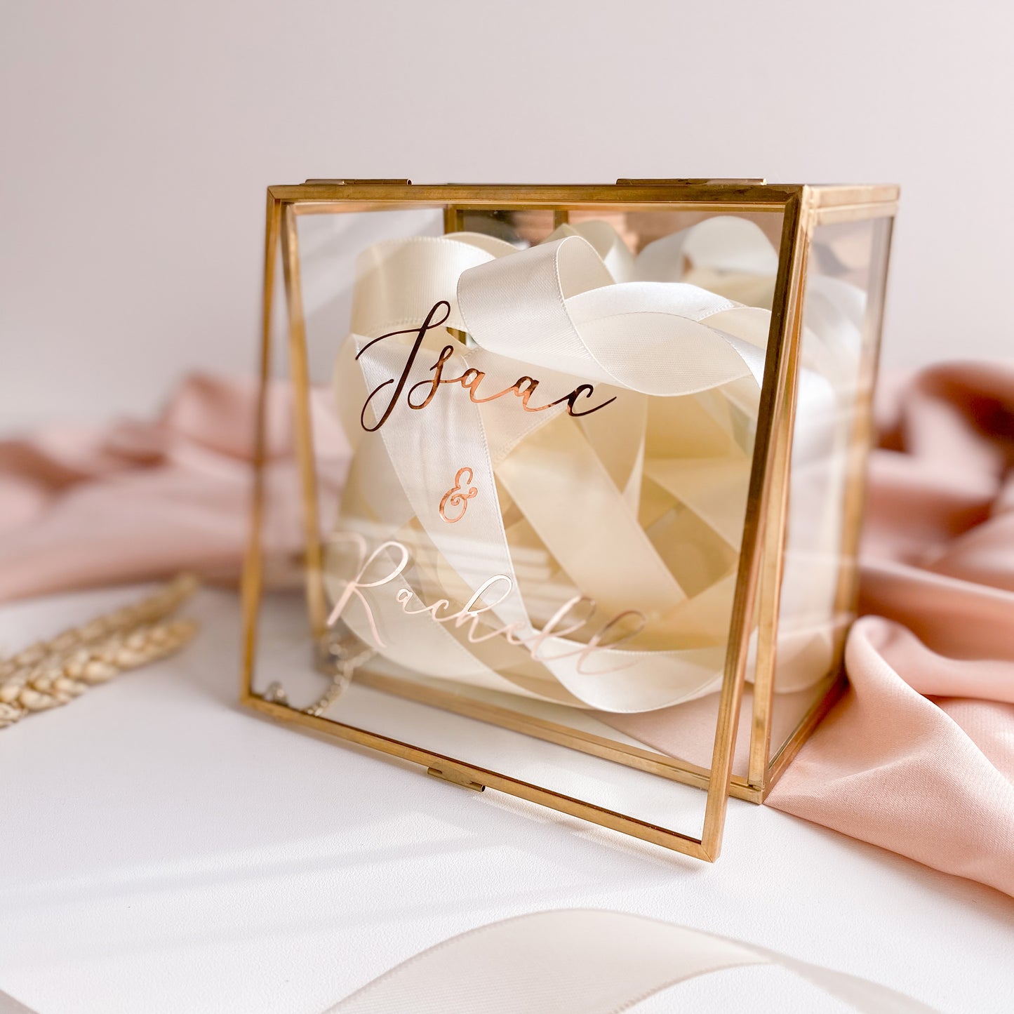 Glass box & Custom Portrait Coasters Set