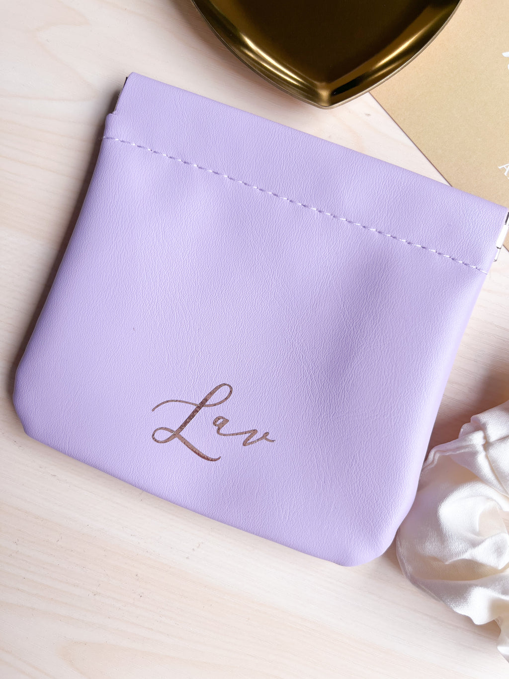 Faux Leather Clip Pouch