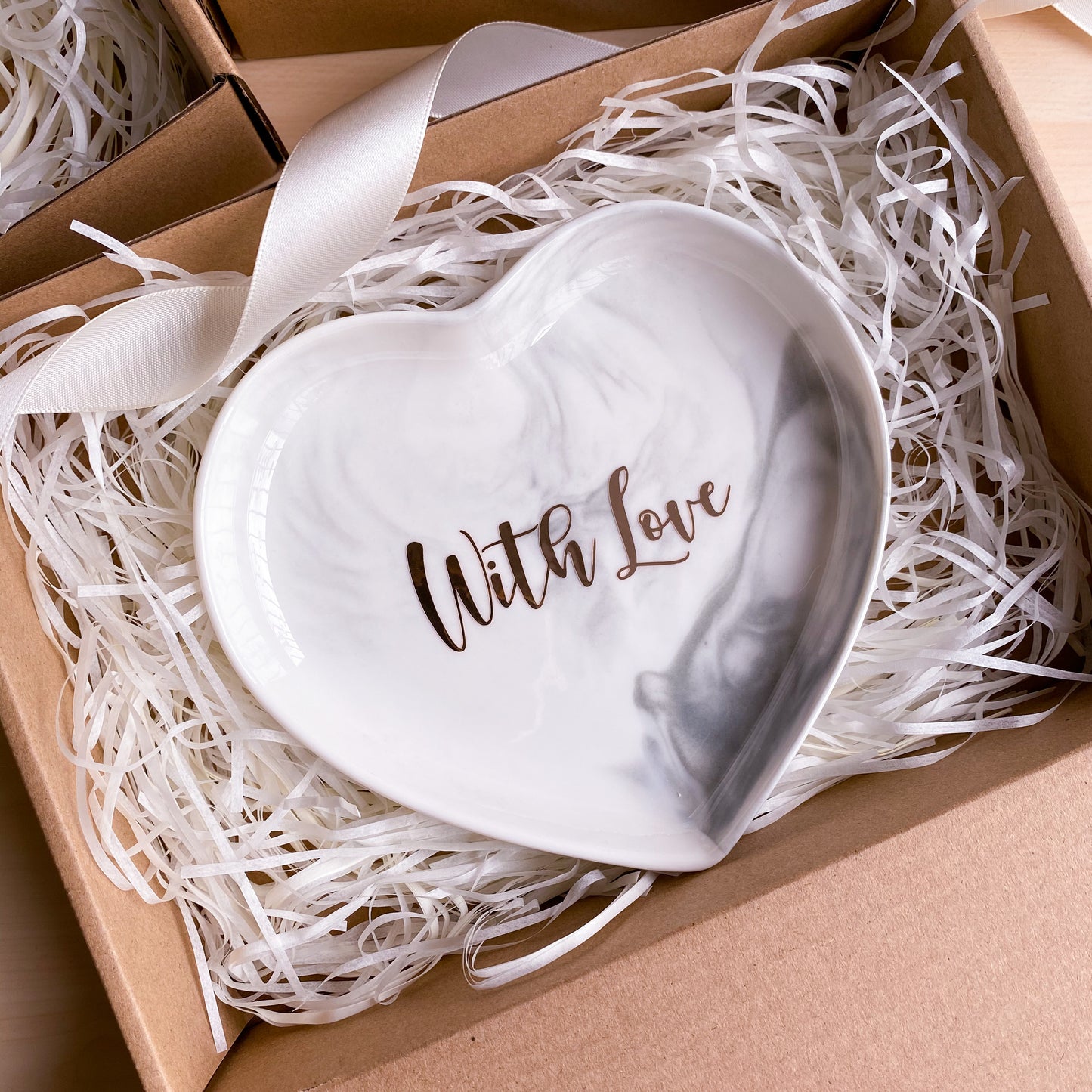 Marble Trinket Tray - Heart